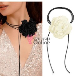 Floare cu snur pentru decor gat PRL02LL Crem